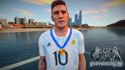 Lionel Messi Argentina T-Shirt - Medal 2021 для GTA San Andreas