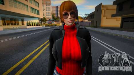 DOA Kasumi Asian Red Jacket для GTA San Andreas
