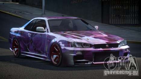 Nissan Skyline R34 PSI Qz S5 для GTA 4