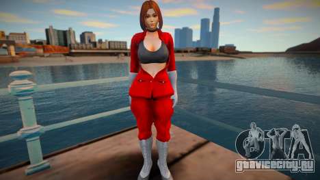 KOF Soldier Girl - RED Brown hair 5 для GTA San Andreas