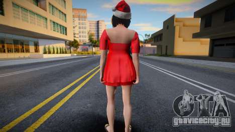Азиатка в новогодней одежде 2 для GTA San Andreas