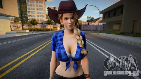 DOA Sarah Brayan Vegas Cow Girl Outfit Country 1 для GTA San Andreas