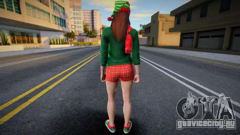 Девушка в новогодней одежде 2 для GTA San Andreas
