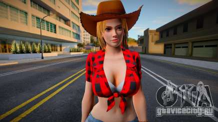 DOA Tina Armstrong Vegas Cow Girl Outfit Count 1 для GTA San Andreas