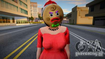 Азиатка в новогодней одежде 2 для GTA San Andreas
