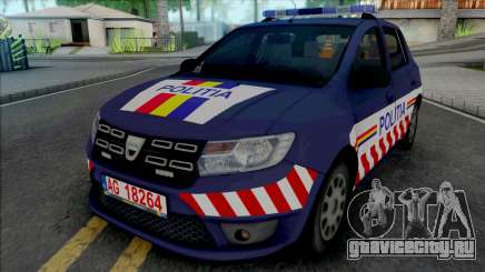 Dacia Sandero 2018 Politia для GTA San Andreas