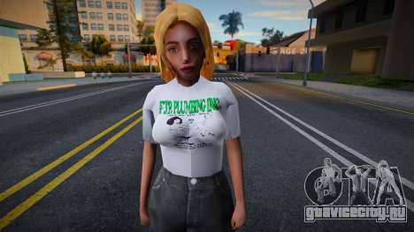 Девушка в футболке для GTA San Andreas