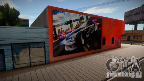 Mural del BMW M3 GTR Need For Speed Most Wanted для GTA San Andreas