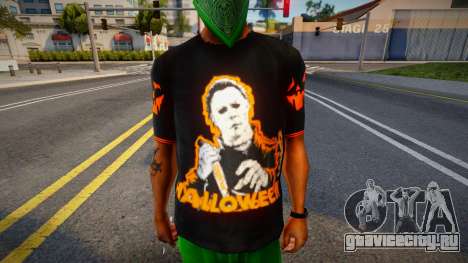 Halloween Black T-shirt для GTA San Andreas