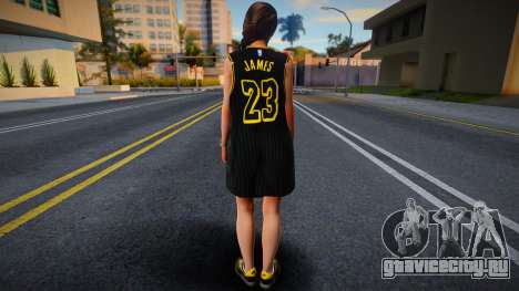 Lara Croft Fashion Casual - Los Angeles Lakers 1 для GTA San Andreas