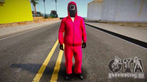 Squid Game Guard Outfit For CJ 2 для GTA San Andreas