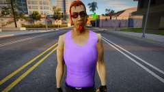 Postal Dude в фиолетовой майке для GTA San Andreas