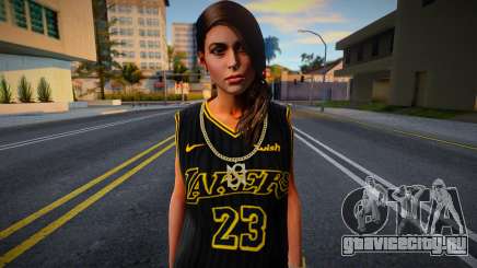 Lara Croft Fashion Casual - Los Angeles Lakers 1 для GTA San Andreas