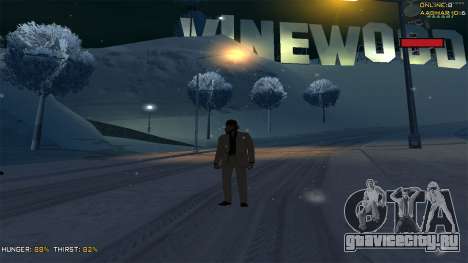 Winter Mod (Snow Fall and Snow Skins) для GTA San Andreas