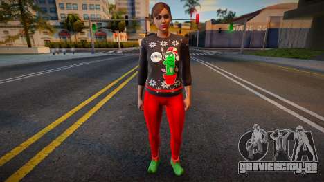 GTA Online Christmas Skin Female 2021 для GTA San Andreas