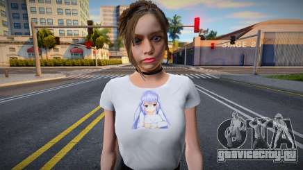 Claires Casual T-Shirt MiniSkirt для GTA San Andreas