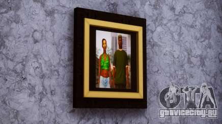 CJs house better Sweet and Kendl picture frame для GTA San Andreas Definitive Edition