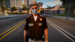 Шериф в защитной маске для GTA San Andreas