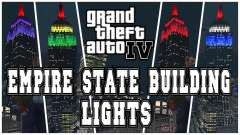 Empire State Building lights Yellow для GTA 4