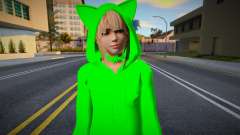 Девушка в зеленом костюме для GTA San Andreas