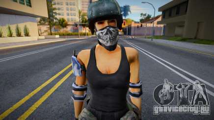 Девушка в военном обмундировании для GTA San Andreas