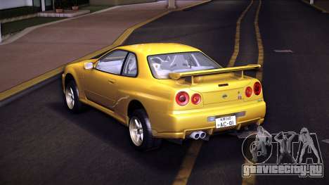 Nissan Skyline GT-R V-Spec R34 02 для GTA Vice City
