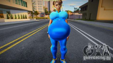 Chun Li Super Thicc With Big Belly для GTA San Andreas