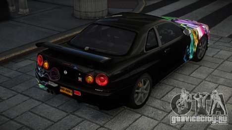 Nissan Skyline R34 GT-R V-Spec II Nur S2 для GTA 4