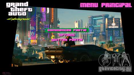 Vice City Cyberpunk 2077 Menu Mod для GTA Vice City
