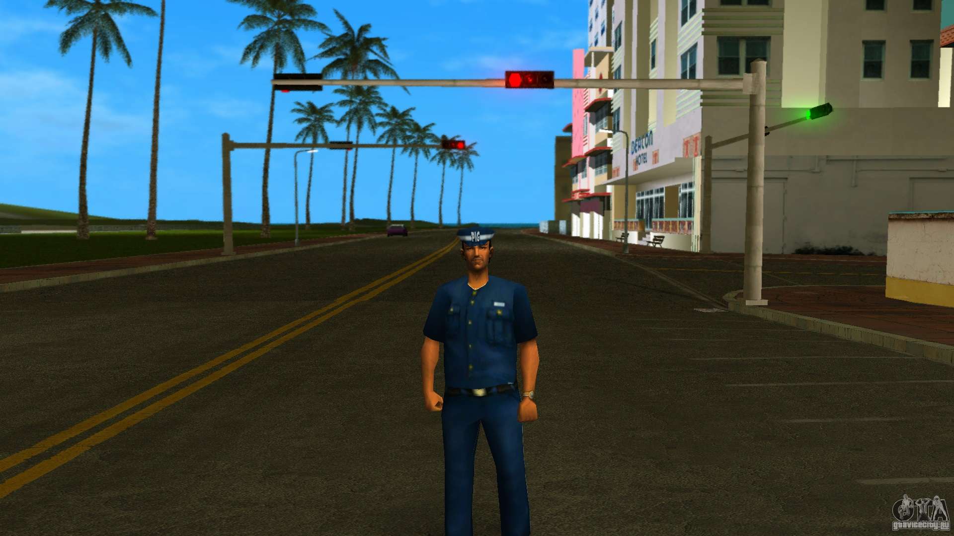 Неплохой скин - Томми в одежде охранника P.I.G для GTA Vice City. 
