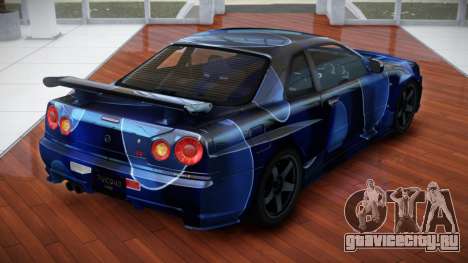 Nissan Skyline R34 GT-R V-Spec S6 для GTA 4