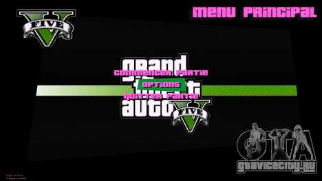 Новое меню и Load Screens в стиле GTA5 для GTA Vice City