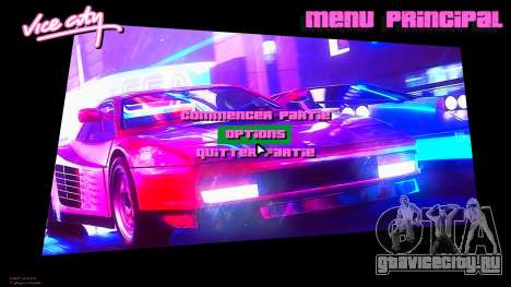 Vintage menu для GTA Vice City