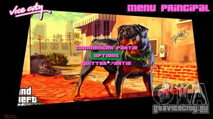 Chop Artwork Menu для GTA Vice City