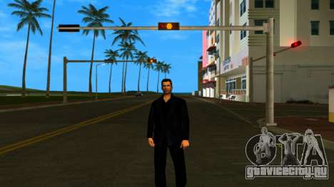 Томми Версетти в черном костюме для GTA Vice City