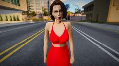 Девушка в красном платье v1 для GTA San Andreas