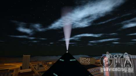 Работающий прожектор на маяках и пирамиде для GTA San Andreas