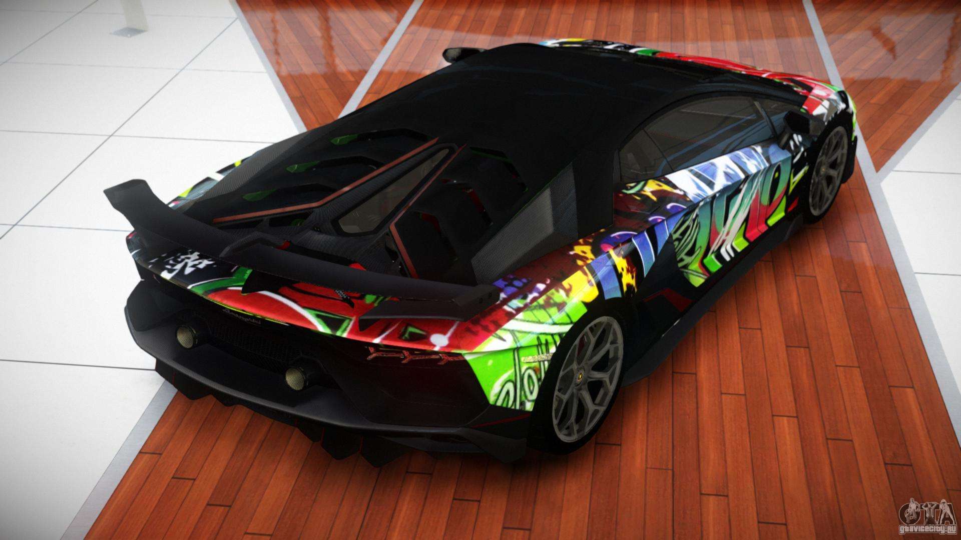 Разноцветная Lamborghini Aventador 6ix9ine