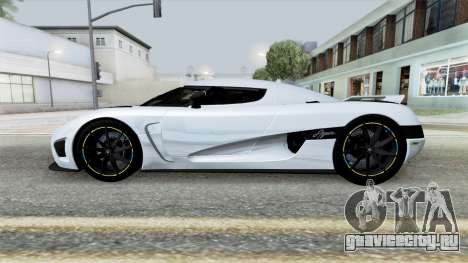 Koenigsegg Agera 2010 Columbia Blue для GTA San Andreas