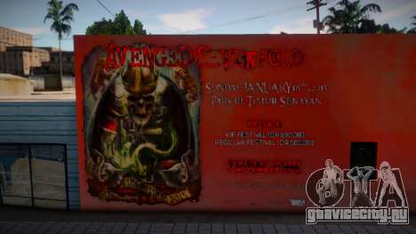 Avenged Sevenfold Indonesia Tour Wall 2015 для GTA San Andreas