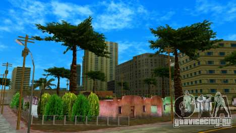 Новая дорога, трава, деревья, тротуар HQ HD для GTA Vice City