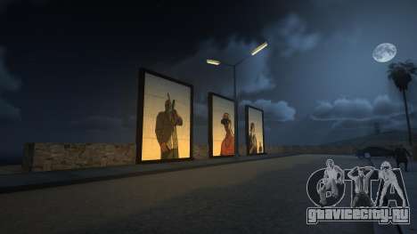 GTA Artwork in LS East Beach для GTA San Andreas