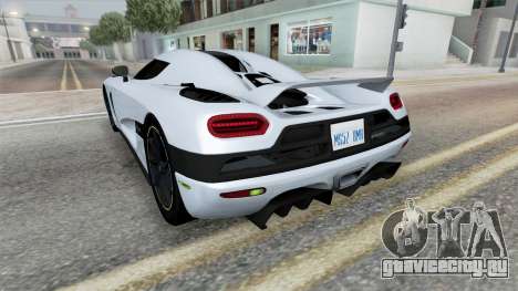 Koenigsegg Agera 2010 Columbia Blue для GTA San Andreas