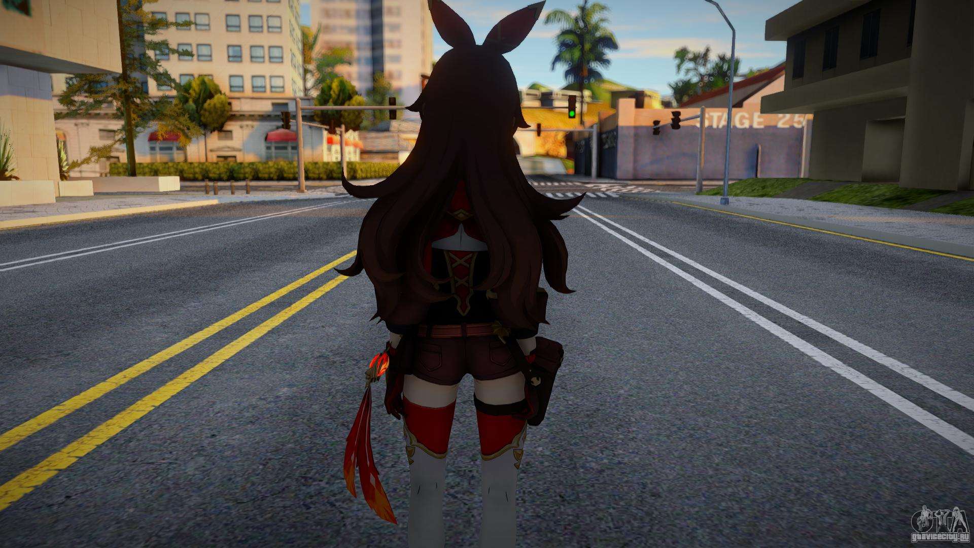 Genshin impact-amber (without rabbit ear) для gta san andreas