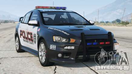 Mitsubishi Lancer Evolution X Seacrest County Police [Replace] для GTA 5