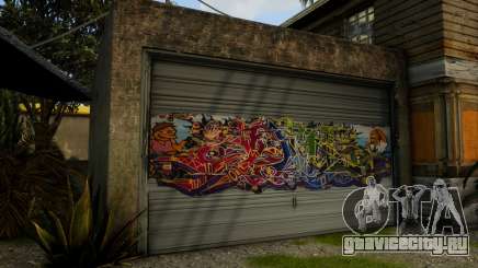 Grove CJ Garage Graffiti v4 для GTA San Andreas Definitive Edition