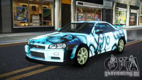 Nissan Skyline R34 JaP S3 для GTA 4