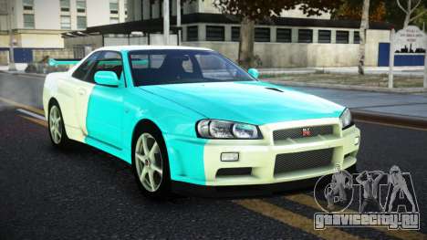 Nissan Skyline R34 JaP S8 для GTA 4