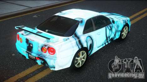 Nissan Skyline R34 JaP S3 для GTA 4