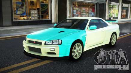 Nissan Skyline R34 JaP S8 для GTA 4